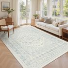 Alfombra De &Aacute;rea Zesthome 142x178 Cm Lavable Azul