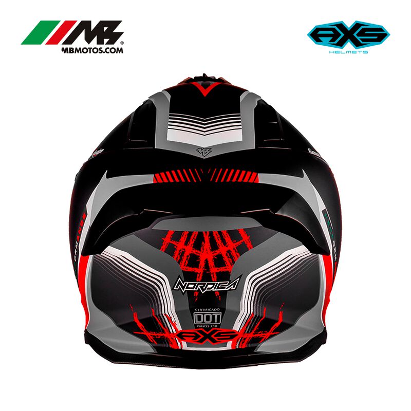 Casco Para Motocicleta Mb Nordica Rojo L image number null