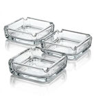 Set De 3 Ceniceros De Vidrio Premium, Dise&ntilde;o Cuadrado Elegante, F&aacute;ciles De Limpiar Y Alta Durabilidad