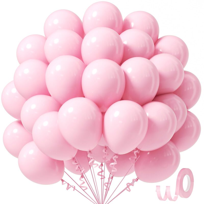 Globos Awenztech 30 cm Rosa L&aacute;tex 50 Uds image number null