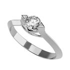 Anillo de Compromiso de 14K con Diamante de Laboratorio 0.20 CT F VS1 Talla 4.5 ORO BLANCO 14K &ndash; / M463-20-14W-LG-45