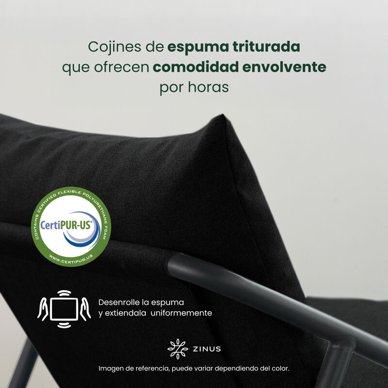 Zinus | Silla De Metal Zinus Ada Con Cojines De... image number null
