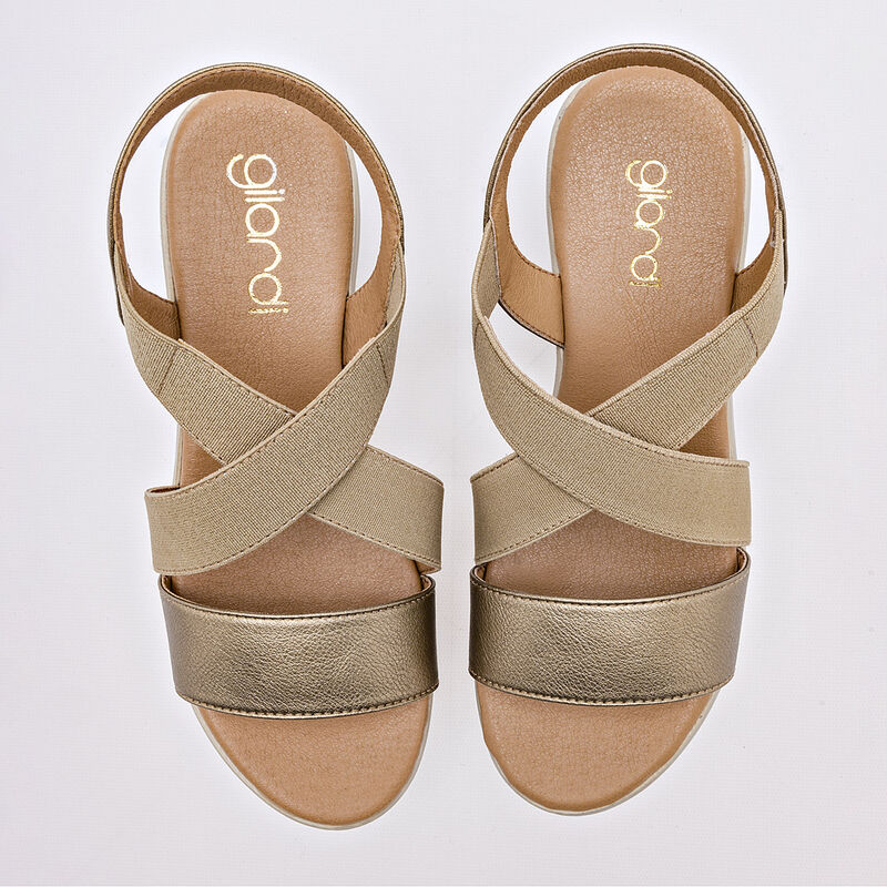 Gilardi Sandalia Para Mujer Dorado Cod 132258-e image number null