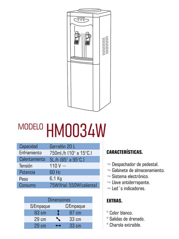 Dispensador Agua Hypermark Seawater Hm0034w Alm... image number null