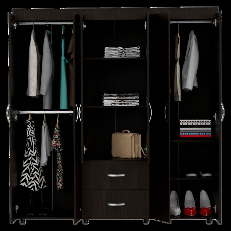 Closet Bariloche Bombay Wengue con Seis Puertas... image number null