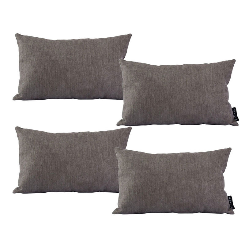 Set de 4 Cojines Dicasa DeltaOne Gris Oscuro image number null