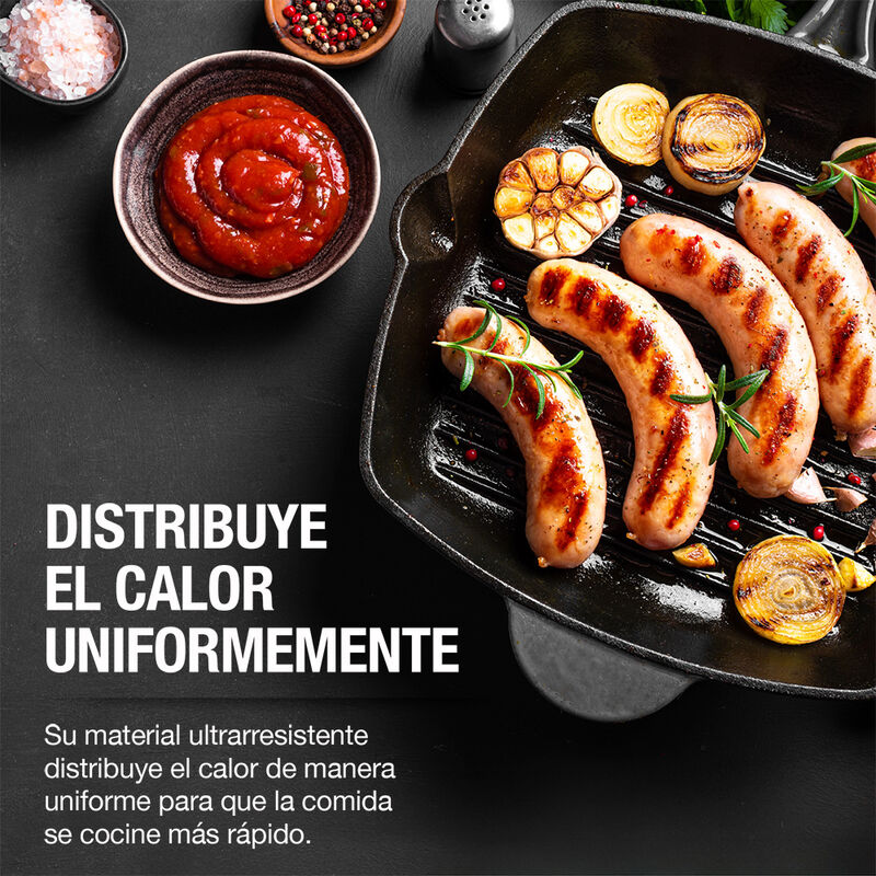 Sartén de Hierro Fundido Precurado tipo Grill P... image number null