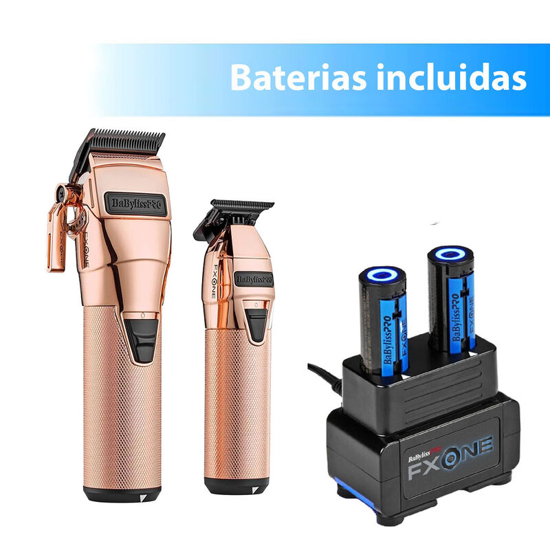 Combo Clipper + Trimmer + Bater&iacute;as Y Base De Ca... image number null