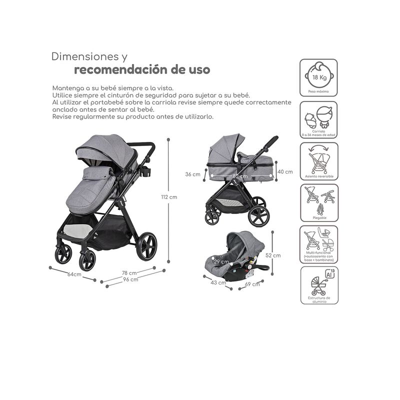Travel System 3en1 D'beb&eacute; King Con Bambineto Au... image number null