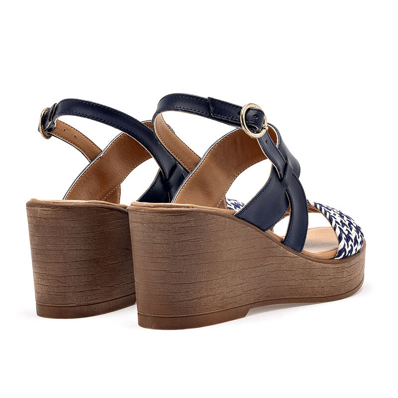 Moramora sandalia cu&ntilde;a para mujer marino beige ... image number null