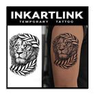 Tatuaje Temporal Inkartlink Laurel Lion - 2 Hojas