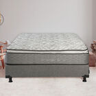 Colchón Matrimonial Restonic Vail+Almohada Dicasa 2 pack+Box Dicasa Plomo