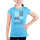 Camiseta Word Art Para Ni&ntilde;a - Apoya a Nuestras Tropas - Turquesa