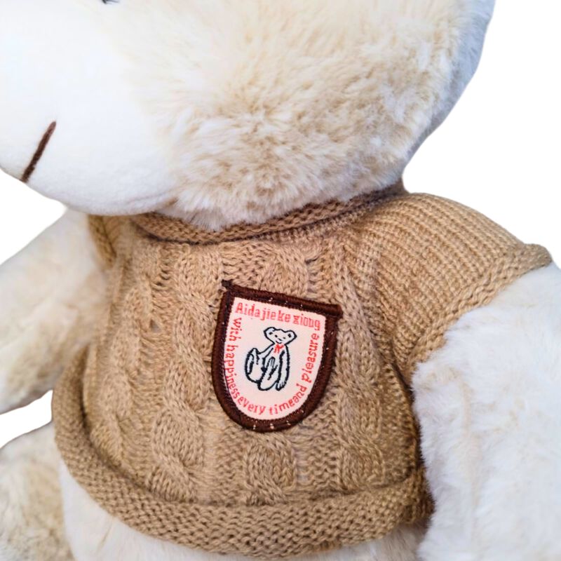 Peluche conejo con sueter suave y esponjoso image number null