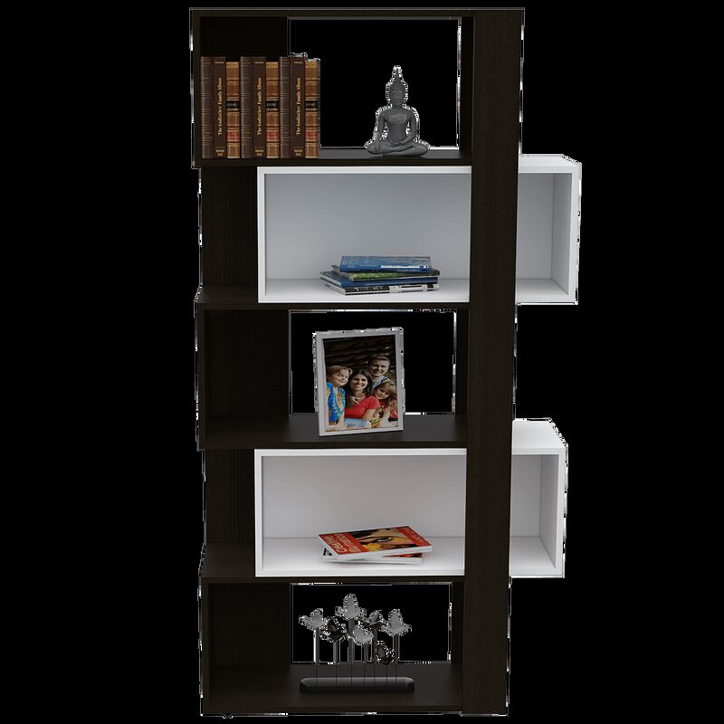 Librero Beijing Wengue y Blanco Virtual Muebles image number null