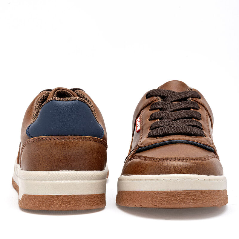 Yuyin Zapato casual para ni&ntilde;o. Camel marino image number null