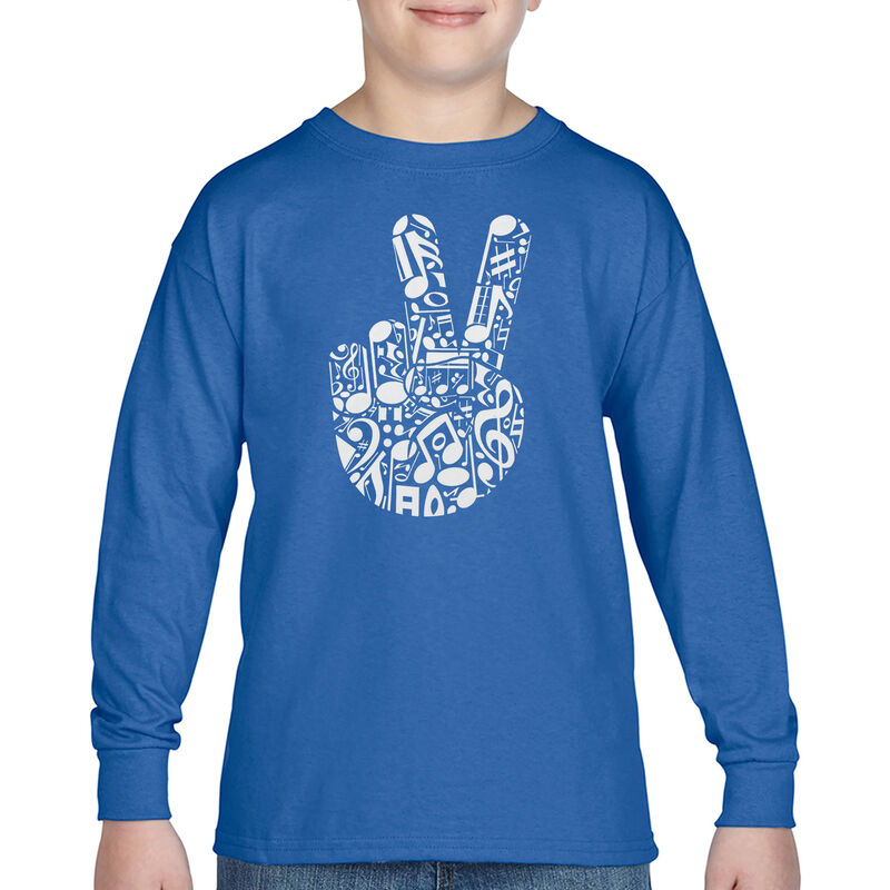 Camiseta De Manga Larga Word Art Para Ni&ntilde;o - De... image number null