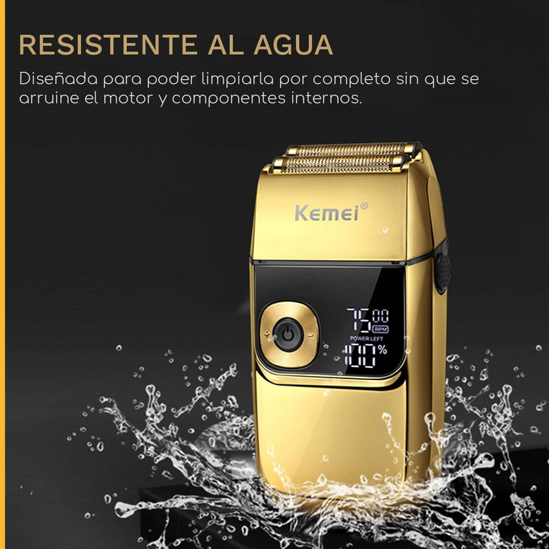 Afeitadora El&eacute;ctrica 2 En 1 Recargable Kemei Km... image number null
