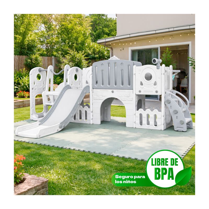 Juego Modular Resbaladilla Ni&ntilde;os Tobogan Canast... image number null