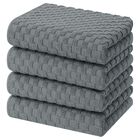 Toallas de Cocina Homaxy - Pack de 4 Gris Oscuro (38 x 63 cm)