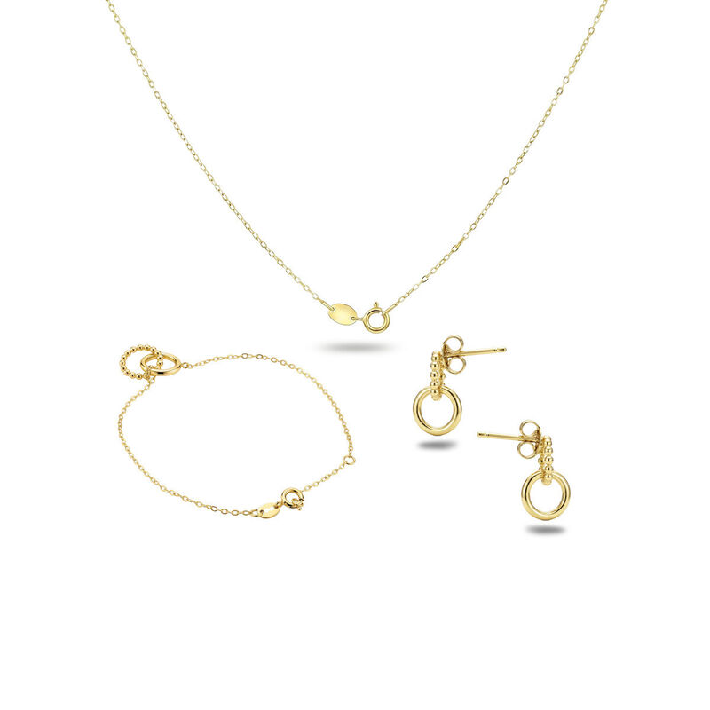 Juego De Oro Amarillo 10k Con Pulsera | Bizzarr... image number null