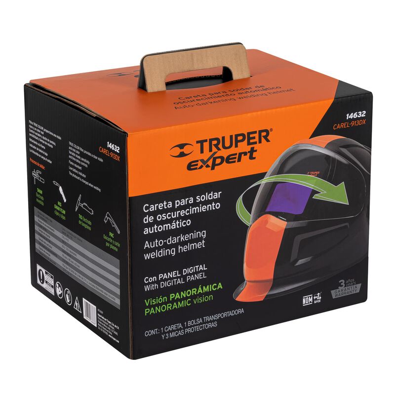 Careta Digital para Soldar Sombra 9 A 13 Truper... image number null
