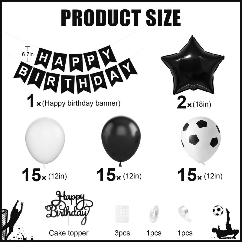Kit De Decoraci&oacute;n Para Cumplea&ntilde;os De F&uacute;tbol Dag... image number null