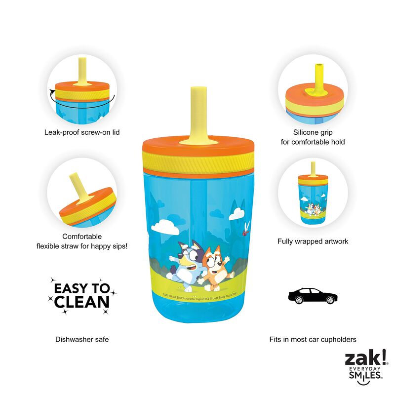 Set De Vasos Bluey Kelso De Zak Designs, 450 Ml... image number null