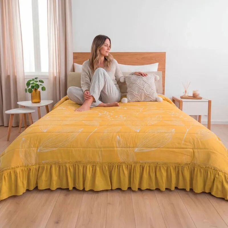 Colcha Neo Ocre Mostaza King Size Fundas Decora... image number null
