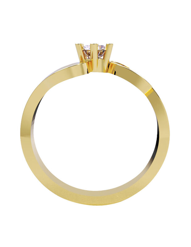 Anillo de Compromiso de 14K con Diamante de Lab... image number null