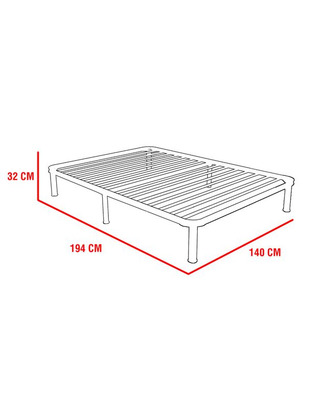 Base De Cama Matrimonial Plegable 3030 De Acero... image number null