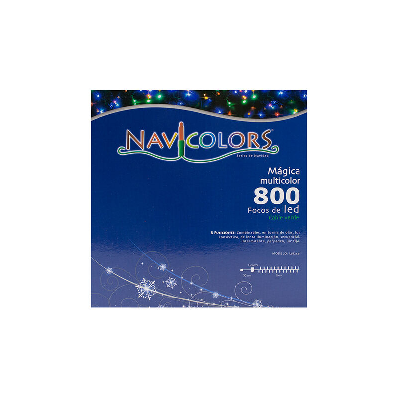 Serie Luces LED Multicolor 800 focos Cable Tran... image number null