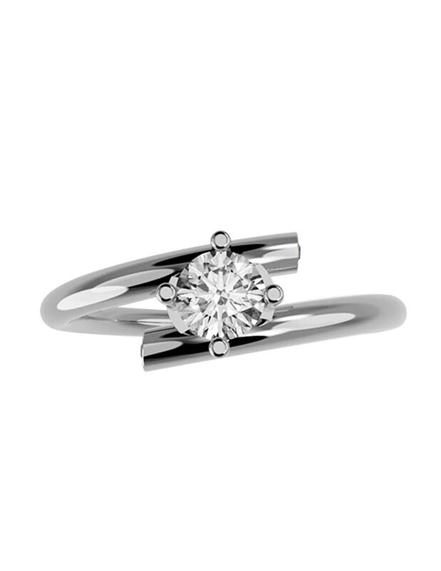 Anillo de Compromiso de 14K con Diamante de Lab... image number null