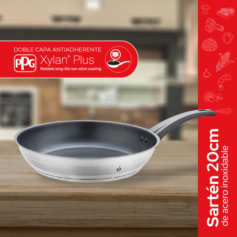 Cookit Sart&eacute;n Acero Inox 20Cm Antiadherente Cfp... image number null