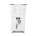 Cesto para Ropa 3 Cestas Desmontables Pl&aacute;stico Con Ruedas