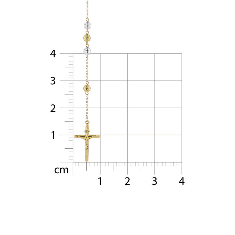 Rosario De Oro Amarillo Y Blanco 14K (54 Aprox+... image number null