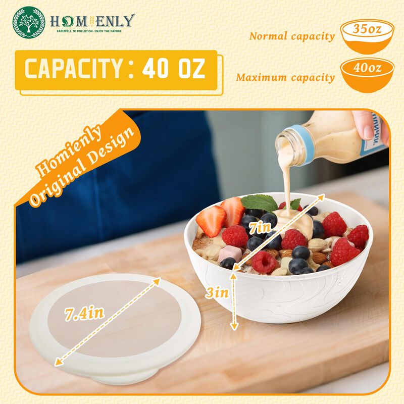 Juego De 4 Tazones Para Cereal Homienly De 40 O... image number null