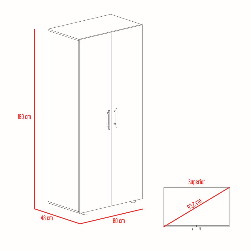 Closet Derek Humo y Blanco Virtual Muebles image number null