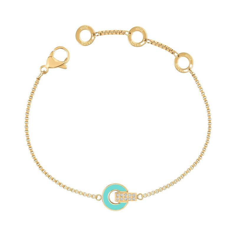PULSERA NEREIDA CADENA CHAPADA EN ORO Y CHARM T... image number null