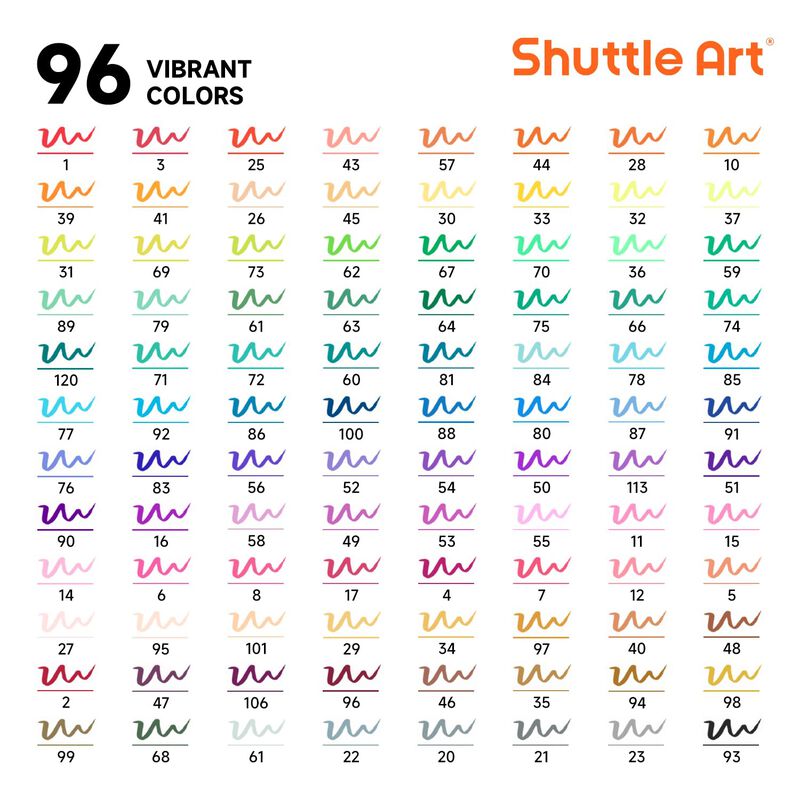 Bol&iacute;grafos Shuttle Art, 96 Colores, Punta Doble... image number null