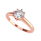 Anillo de Compromiso de 14K con Diamante de Laboratorio 0.50 CT F VS1 Talla 7.5 ORO ROSA 14K &ndash; / FJ700-50-14R-LG-75