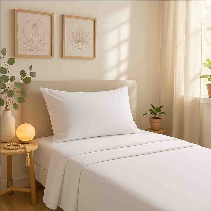 Juego de S&aacute;banas Tacto Algod&oacute;n Suaves y Durader... image number null