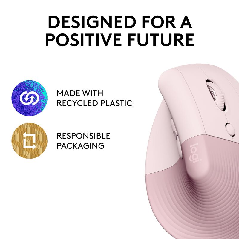 Rat&oacute;n Logitech Lift Vertical Ergon&oacute;mico Inal&aacute;mb... image number null