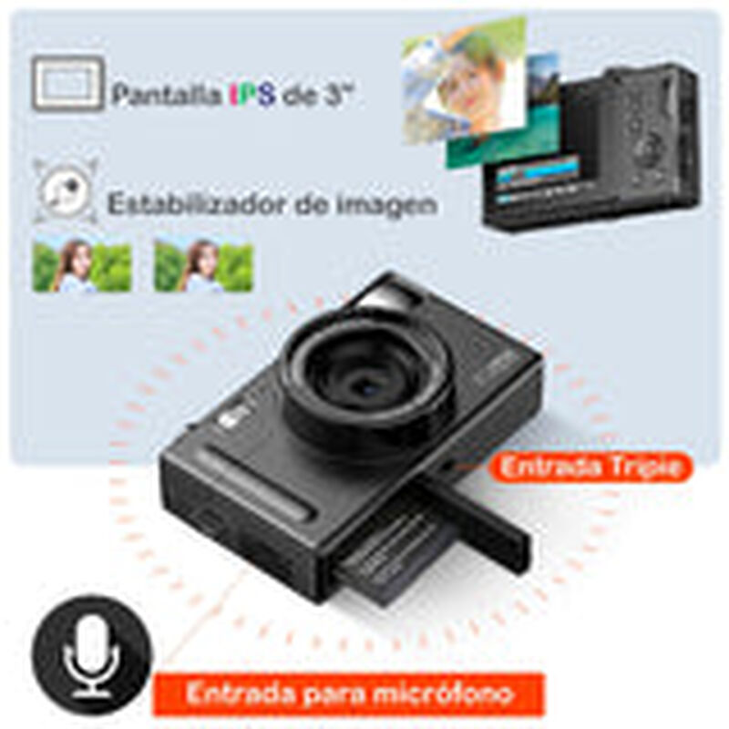Cámara Digital Vak Cdr1 Lcd 3' 24mp Video Efect... image number null