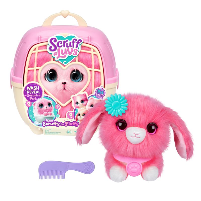 Peluche Scruffaluvs Pet Scruffs Rosa Con 3 Masc... image number null