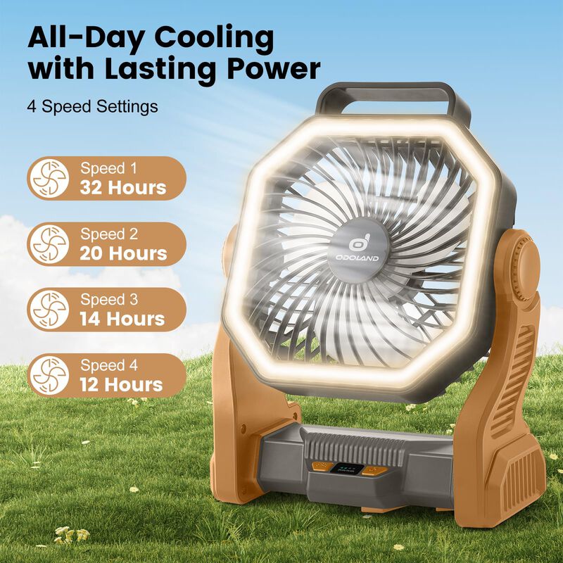 Ventilador Recargable Odoland 20000 mah Con Lin... image number null