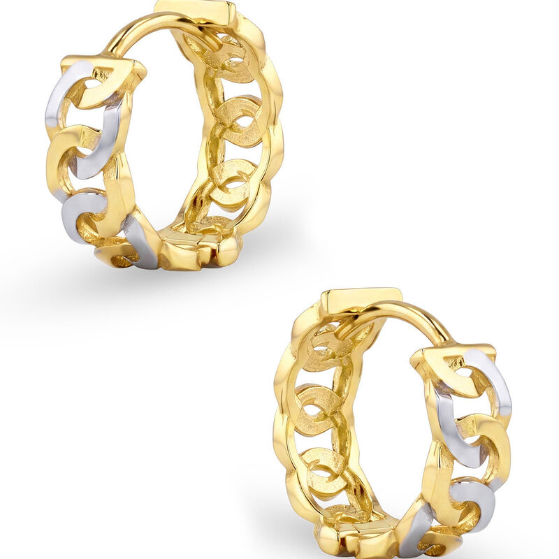 Arracadas De Oro Amarillo Platinado 10k 9 Mm | ... image number null