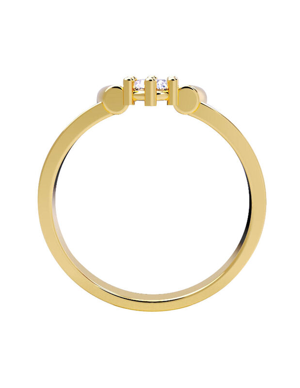 Anillo de Compromiso en Oro Amarillo 10K con Ci... image number null