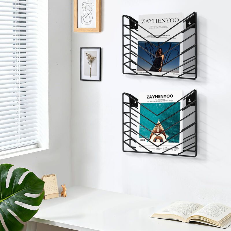 Estante Para Revistas Zayhenyoo De Pared En Met... image number null