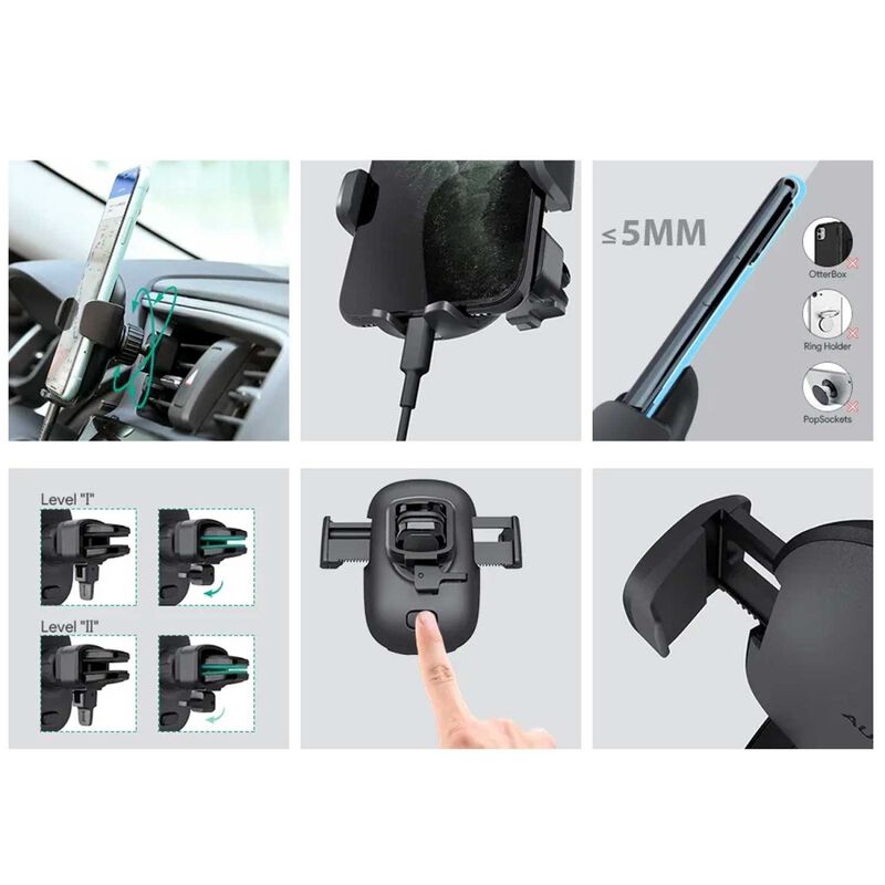 Soporte Aukey Para Ventila De Auto Ajustable Un... image number null